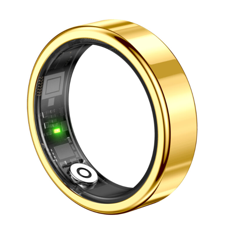 Stainless steel smart ring-gold