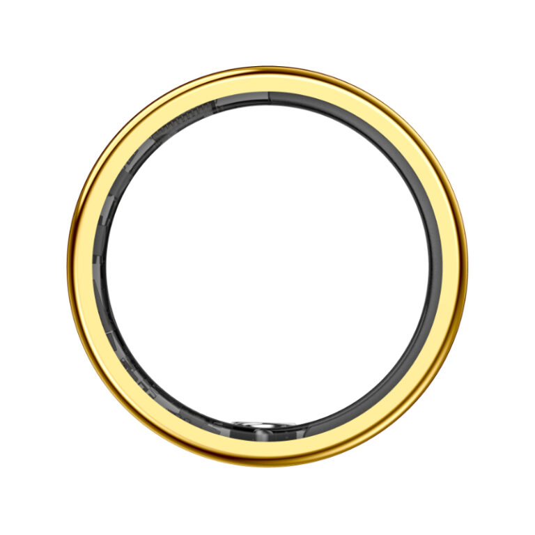 Stainless steel smart ring-gold