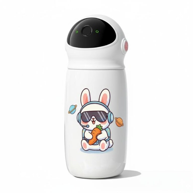 fingerprint water bottle-white